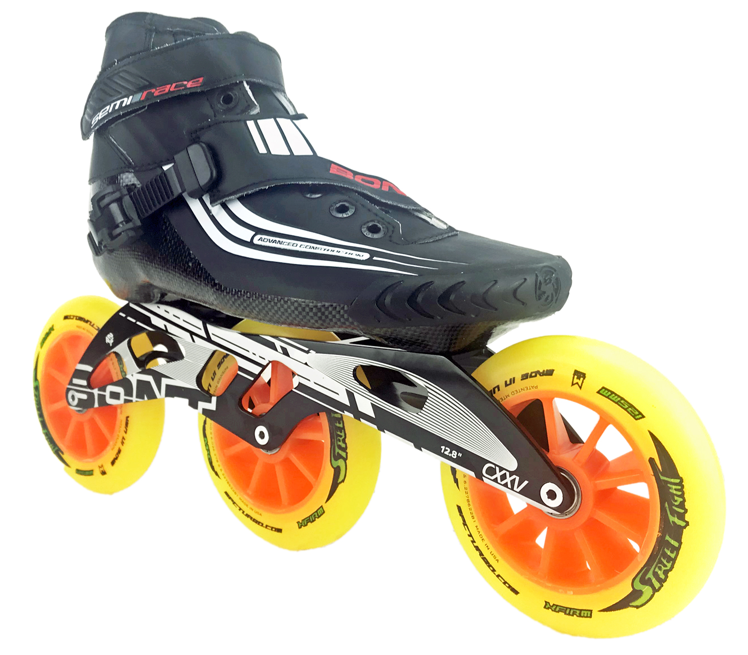 Bont Semi Race Skate Schwarz mit 125mm 1 Bont Semi Race Skate Schwarz mit 125mm