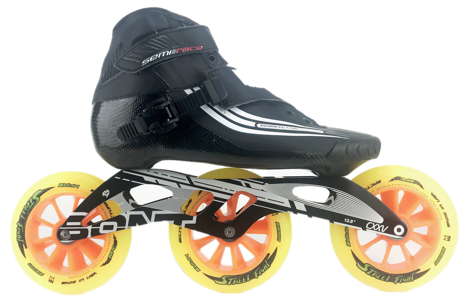 Bont Semi Race Skate Schwarz mit 125mm 2 Bont Semi Race Skate Schwarz mit 125mm – Bild 2