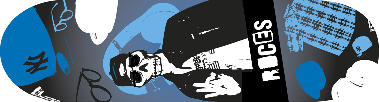 Roces Skateboard SKULL BOY 31"x 8" 1 Roces Skateboard SKULL BOY 31"x 8"
