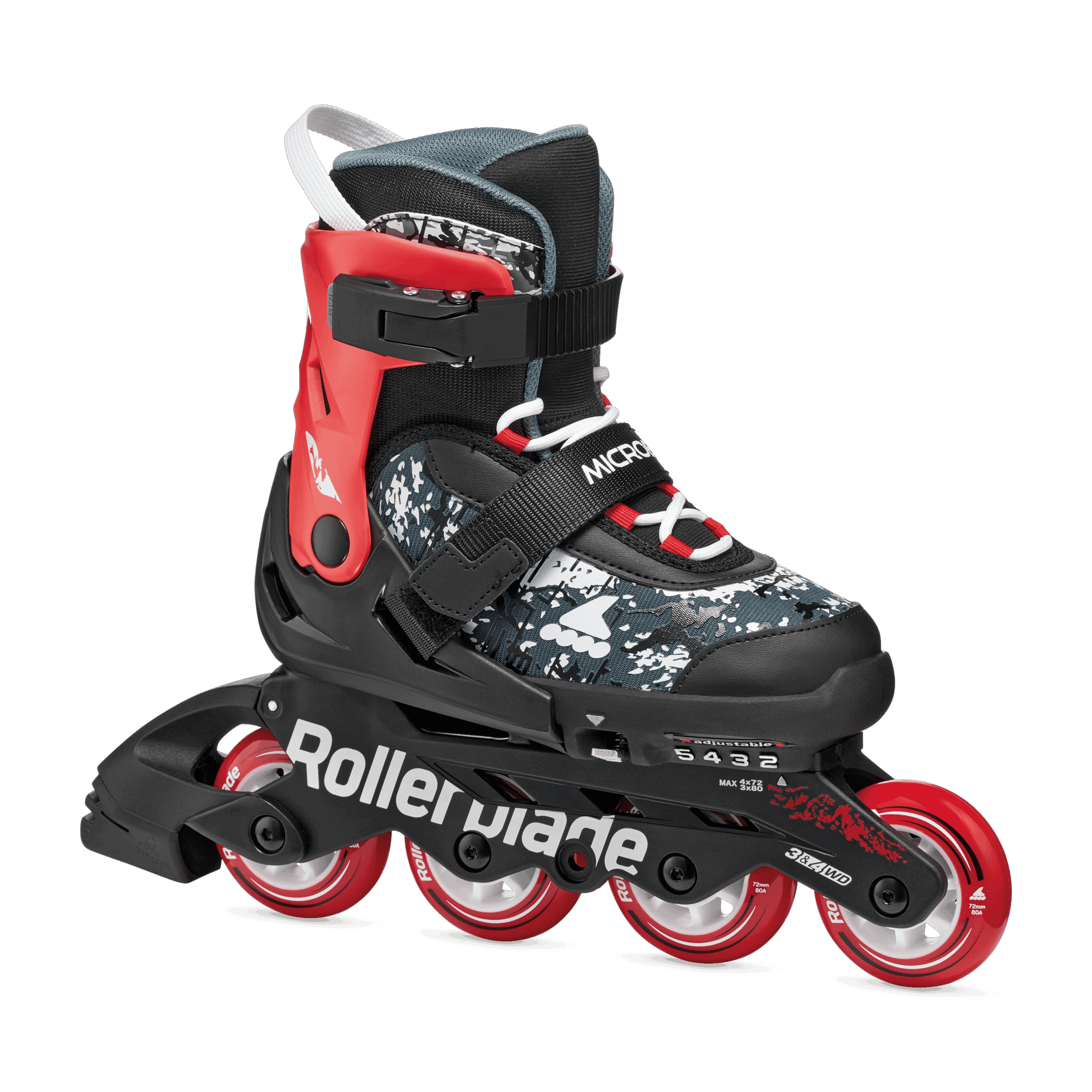 Rollerblade - Microblade SL Kids Skates - black-red 1 Rollerblade - Microblade SL Kids Skates - black-red