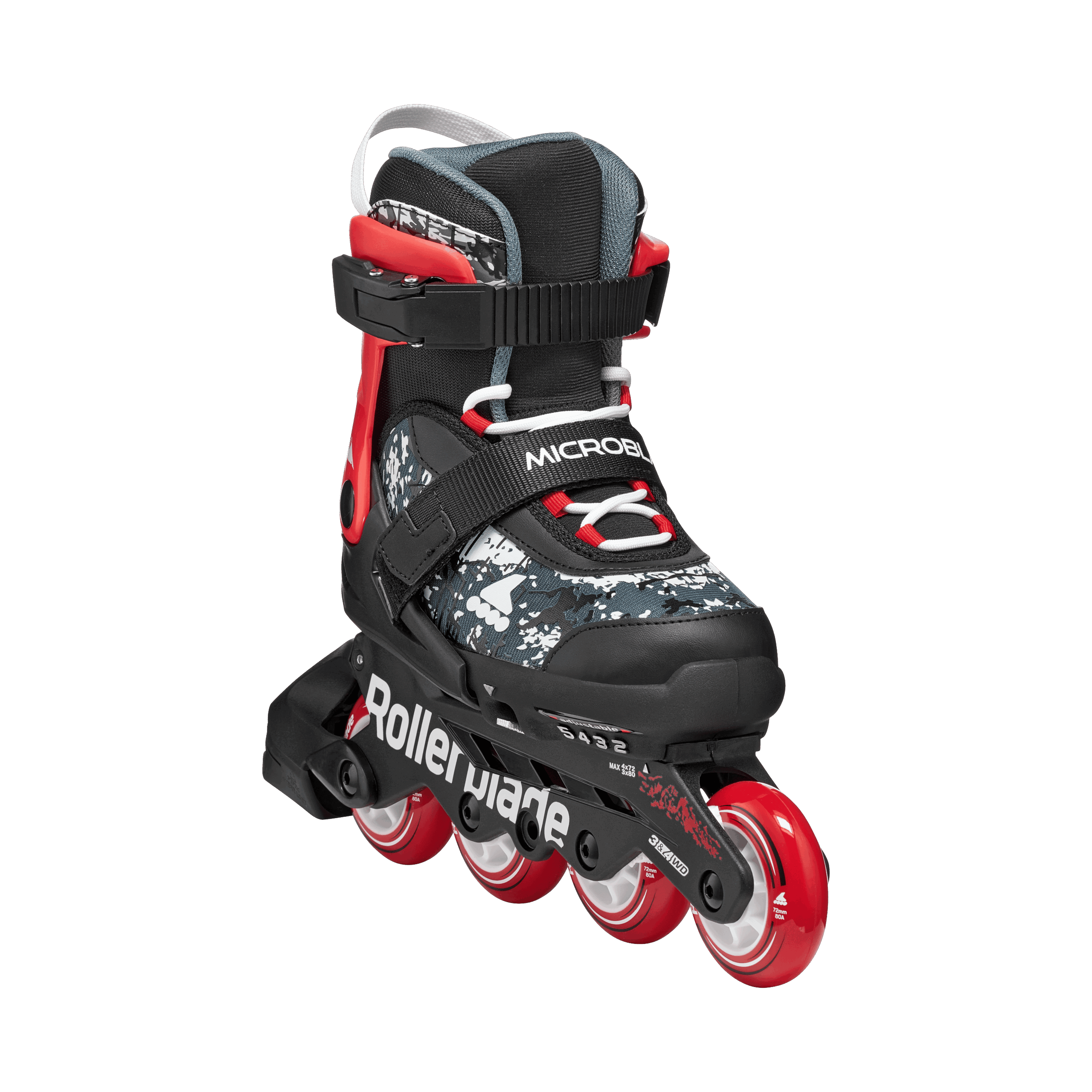 Rollerblade - Microblade SL Kids Skates - black-red 2 Rollerblade - Microblade SL Kids Skates - black-red – Bild 2