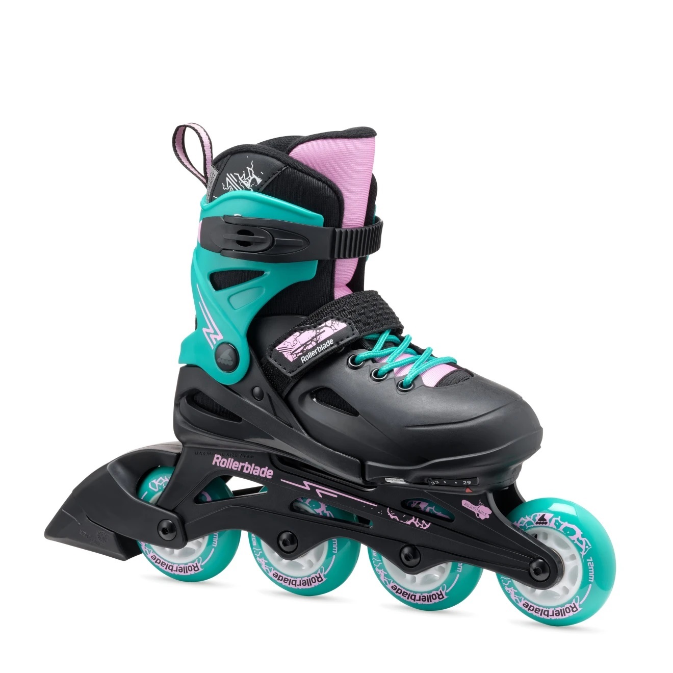 Rollerblade - Fury schwarz meeresgrün- Kids Skates - Kinderskate 1 Rollerblade - Fury schwarz meeresgrün- Kids Skates - Kinderskate