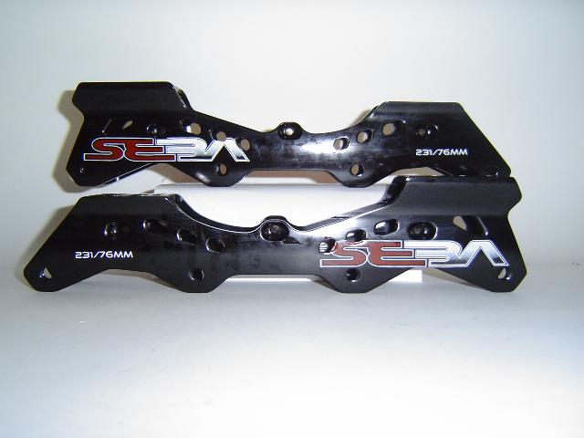 Seba Deluxe Freeskate Aluminium Schienen 231/76mm, schwarz 1 Seba Deluxe Freeskate Aluminium Schienen 231/76mm, schwarz