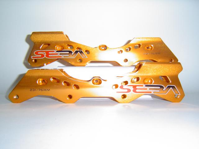 Seba Deluxe Freeskate Aluminium Schienen 231/76mm, gold 1 Seba Deluxe Freeskate Aluminium Schienen 231/76mm, gold