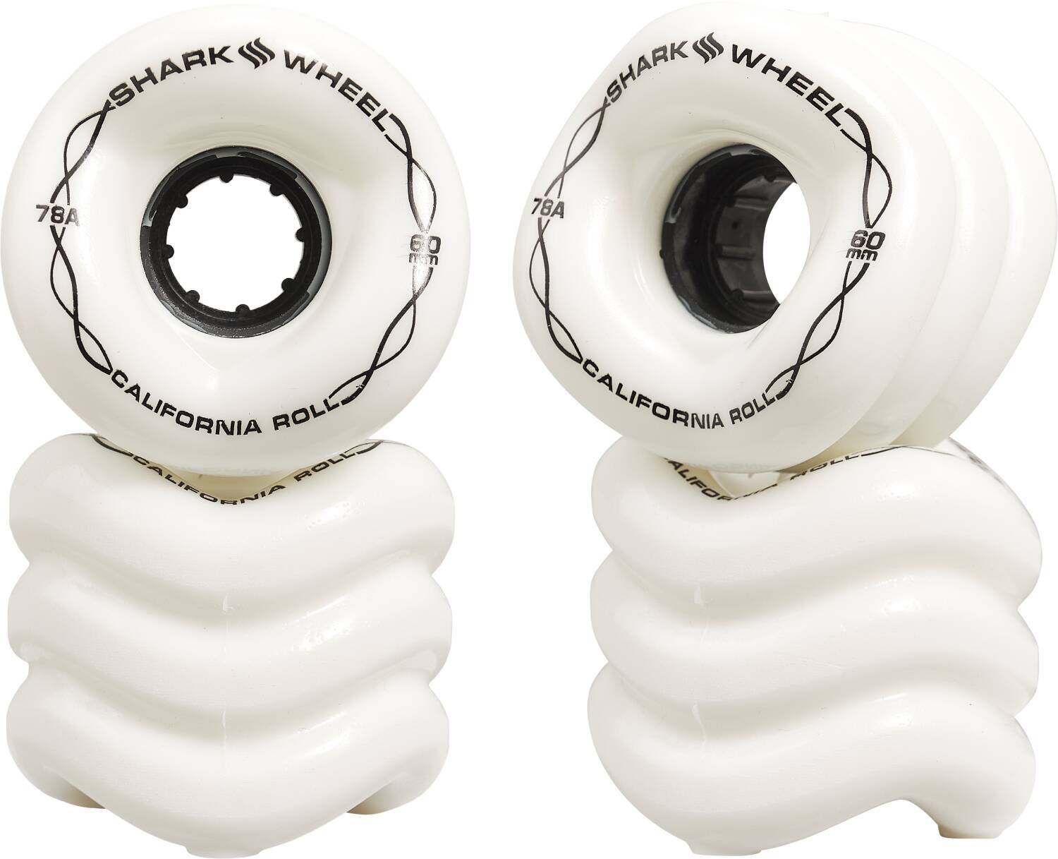 Shark Wheels - California Roll - Longboard Rolle 60mm Rolle 4-Pack (60mm -Weiß 1 Shark Wheels - California Roll - Longboard Rolle 60mm Rolle 4-Pack (60mm -Weiß