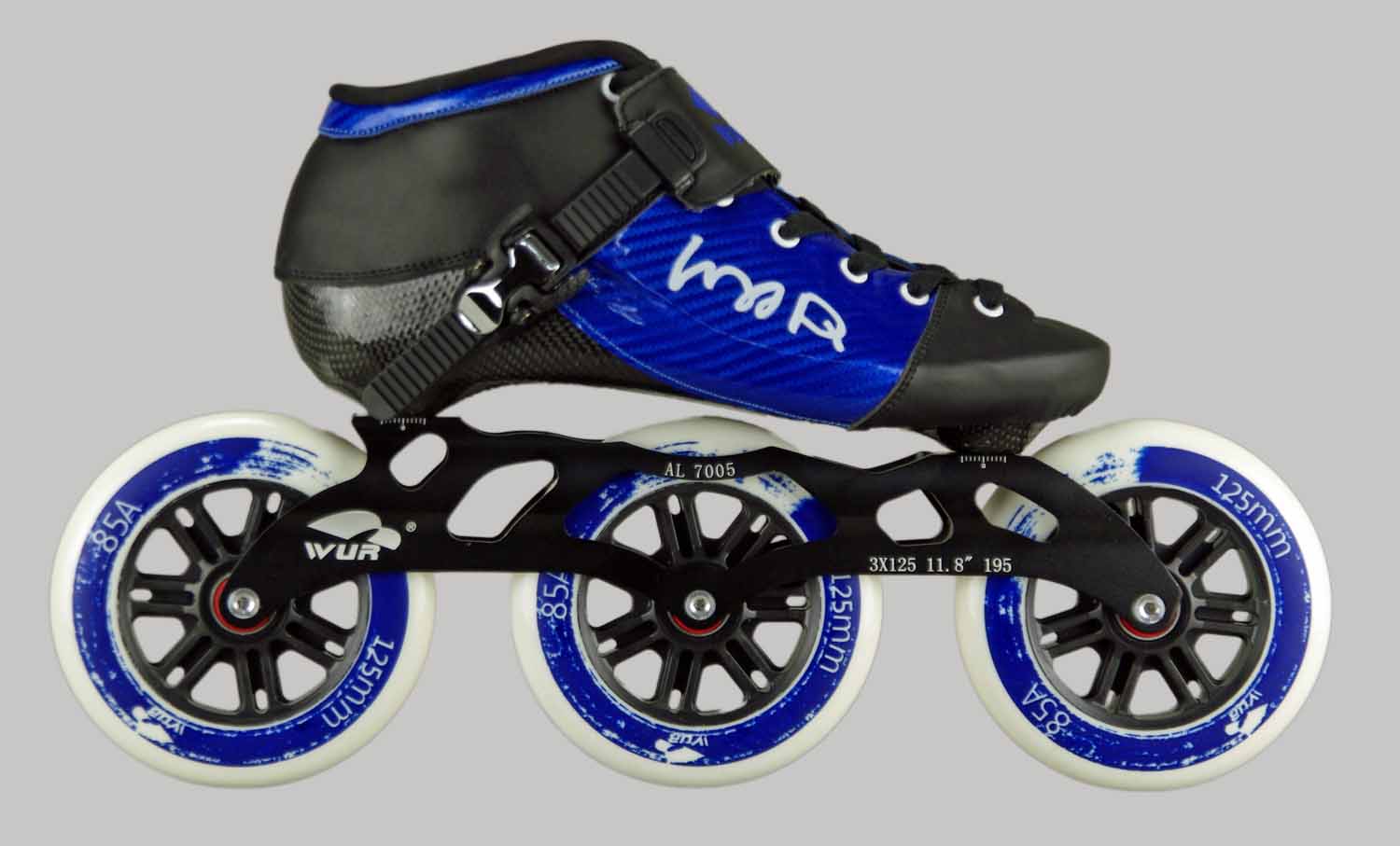 Wurskate ZQ Speed Skate blau 125mm Rolle 2 Wurskate ZQ Speed Skate blau 125mm Rolle – Bild 2