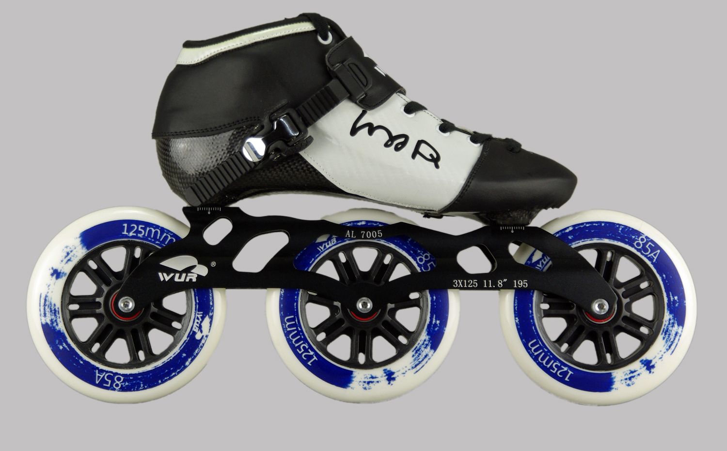 Wurskate ZQ Speed Skate weiss 125mm Rolle 2 Wurskate ZQ Speed Skate weiss 125mm Rolle – Bild 2